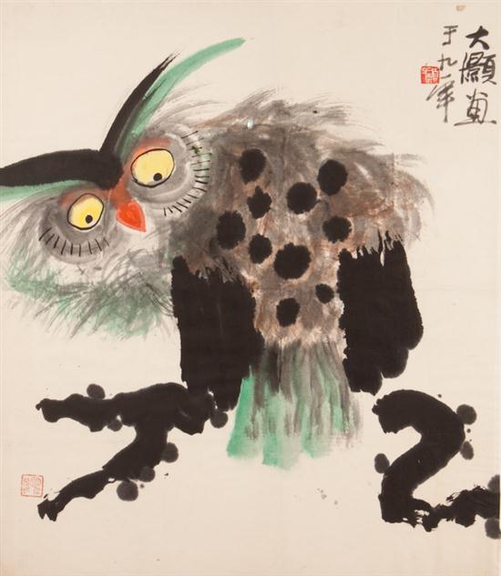 Chinese painting Owl attributed 139bc1