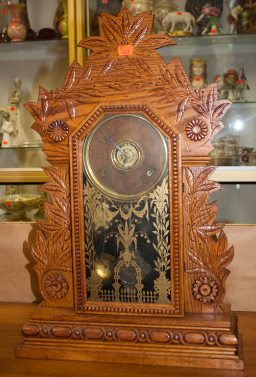 Victorian oak kitchen clock Estimate 139c3a