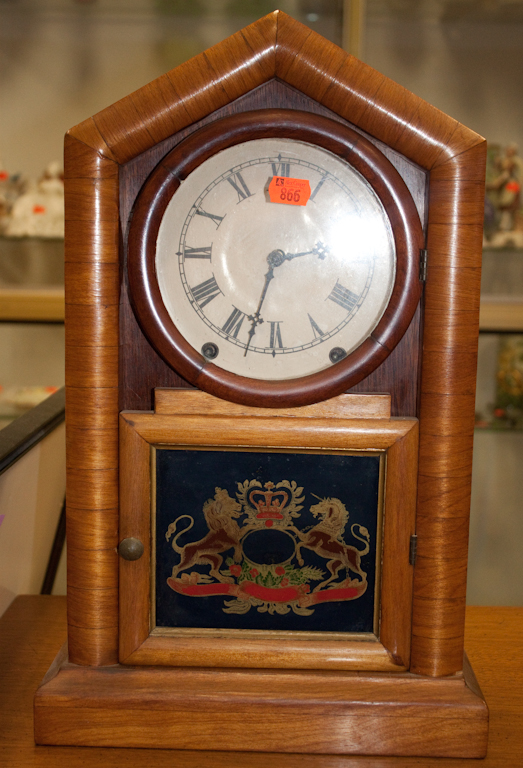 Victorian walnut kitchen clock