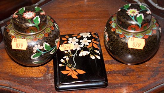 Pair of Chinese cloisonne ginger 139c4a