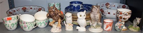 Assorted porcelain dinnerware and