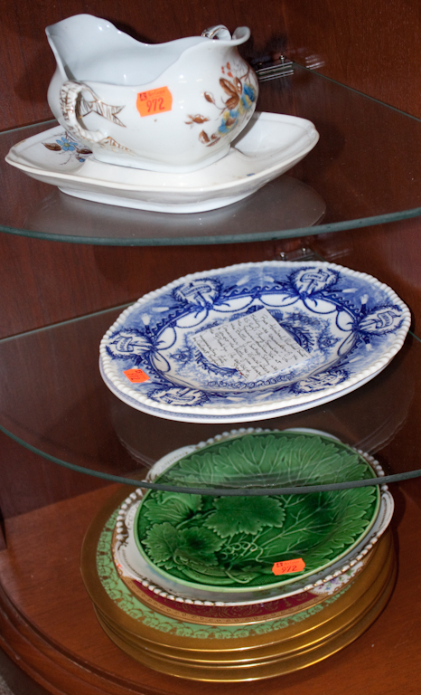 Assorted china porcelain and Majolica