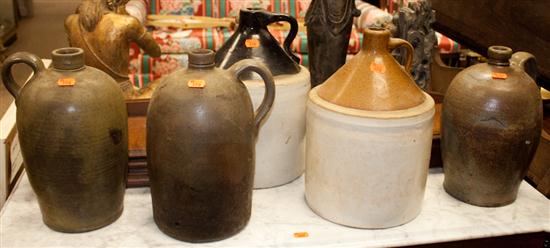 Five stoneware jugs Estimate $ 125-200