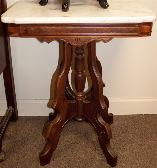 Victorian walnut marble top side 139ce8