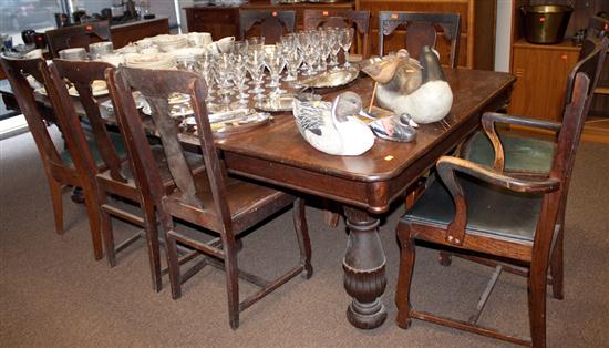 Jacobean Revival style oak dining table