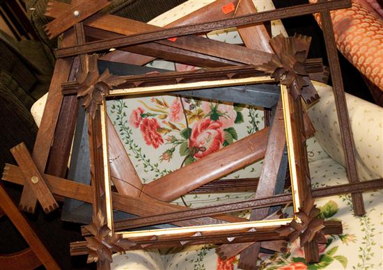 Seven Victorian wood frames Estimate