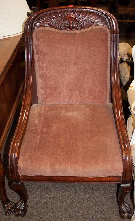 Victorian mahogany upholstered 139d1c