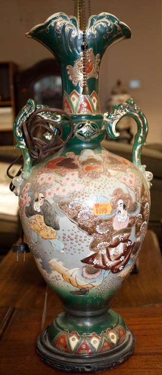 Japanese Satsuma earthenware vase