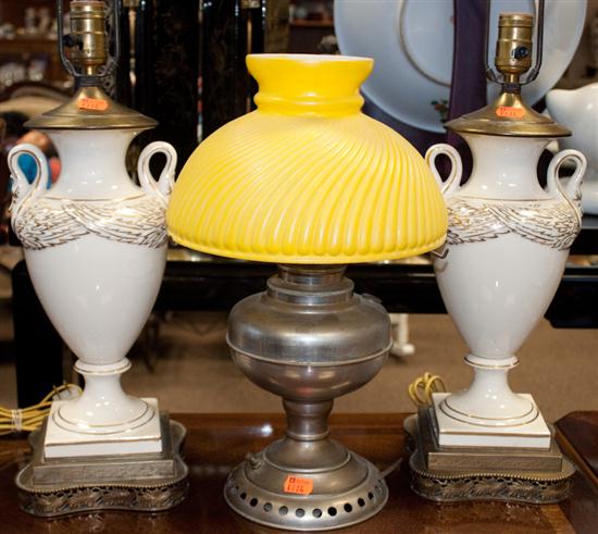 Pair of ceramic urn-form vases