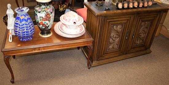 Louis XV style walnut coffee table