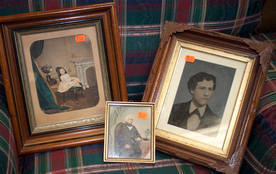 Three color-enhanced photos framed Estimate