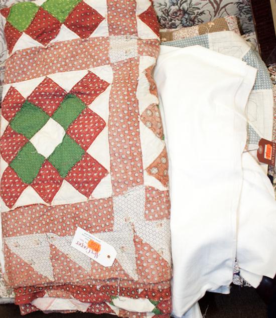 Four cotton patchwork quilts and