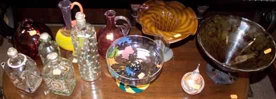 Assorted art glass vases ewers 139d84