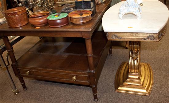 Regency style banded walnut side 139d8f