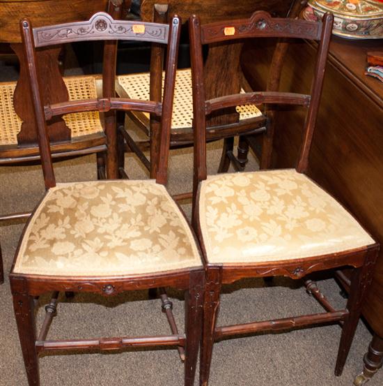 Pair of Victorian cherrywood side 139d9e