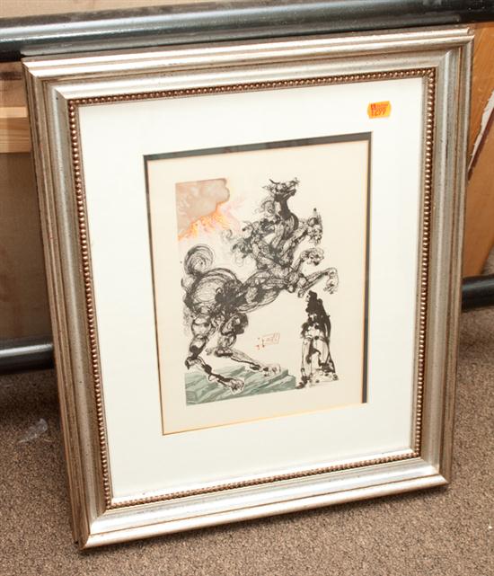 After Salvador Dali print framed