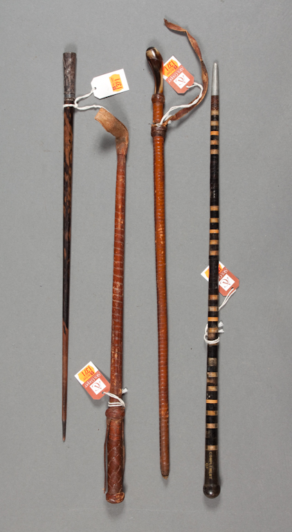 Four swagger sticks 19th and 20th 139e1a