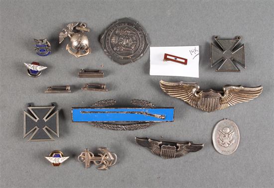 Assortment of sixteen American military