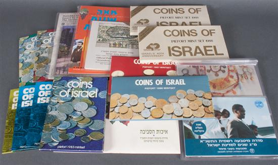 Israel: Sixteen piedfort mint sets