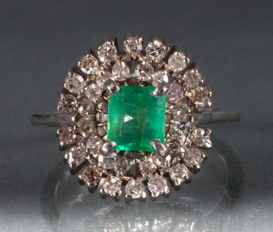 Diamond and emerald dinner ring 139ecc