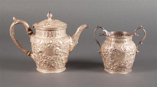 American repousse silver individual