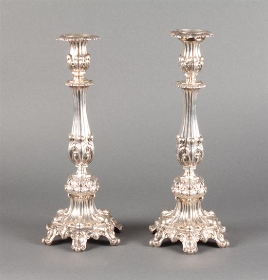 Pair of Danish weighted silver