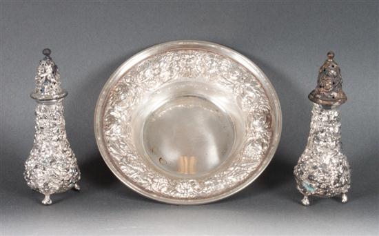 Pair of American repousse sterling 139f89