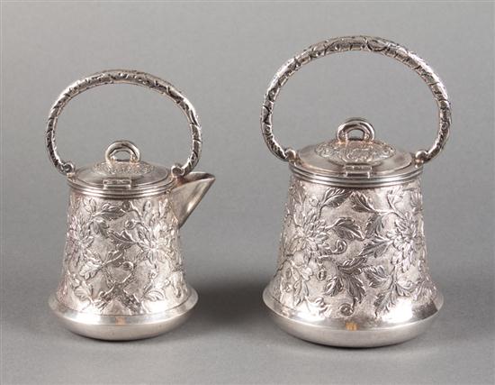 Chinese repousse silver creamer