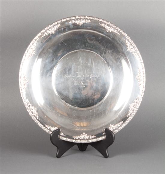 American repousse silver presentation