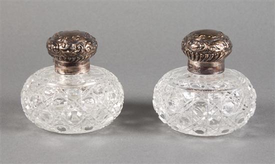 Pair of English repousse sterling