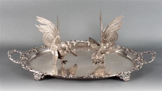 American silver-plate on copper service