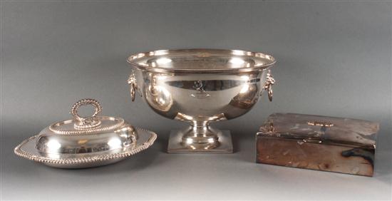 Sheffield silver-plate on copper pedestal