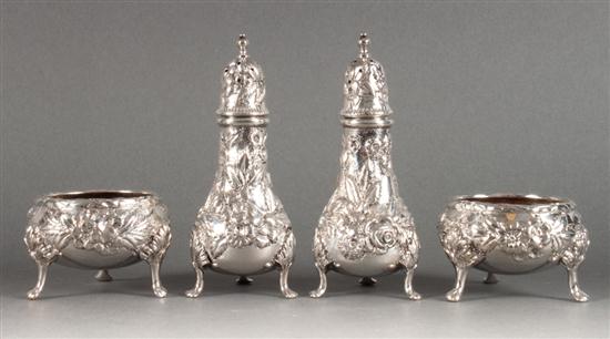 Two sets of American repousse sterling