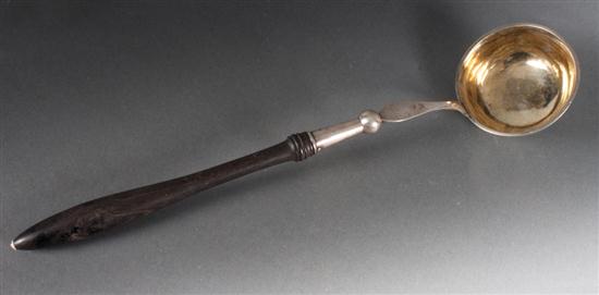 German silver ladle with turned 139fd2