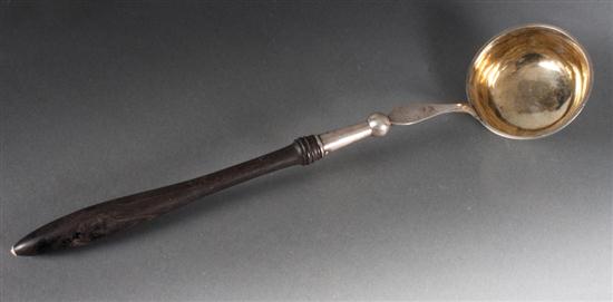 German silver ladle with turned