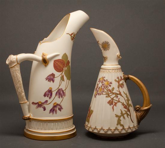 Two Royal Worcester floral decorated 13a05d