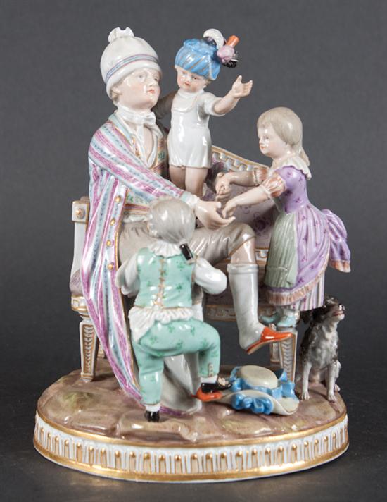 Meissen porcelain figural group late