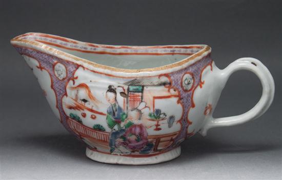 Chinese Export porcelain sauceboat