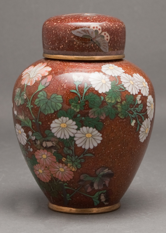 Japanese cloisonne enamel ginger