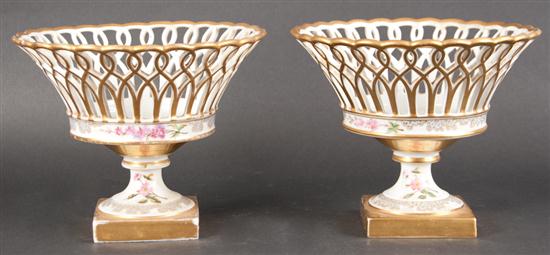 Pair of Porcelain de Paris reticulated 13a0c9