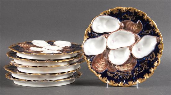 Set of six Limoges paint decorated 13a0e9