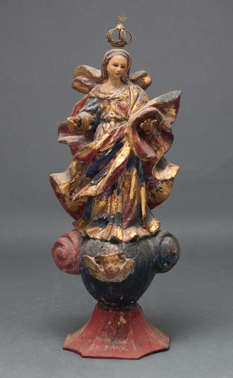 Spanish Colonial carved and polychrome 13a118