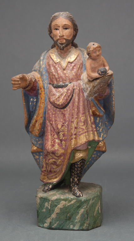 Spanish Colonial carved and polychrome 13a11a