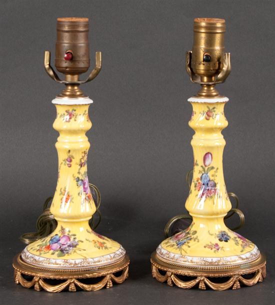 Pair of Dresden floral decorated 13a130