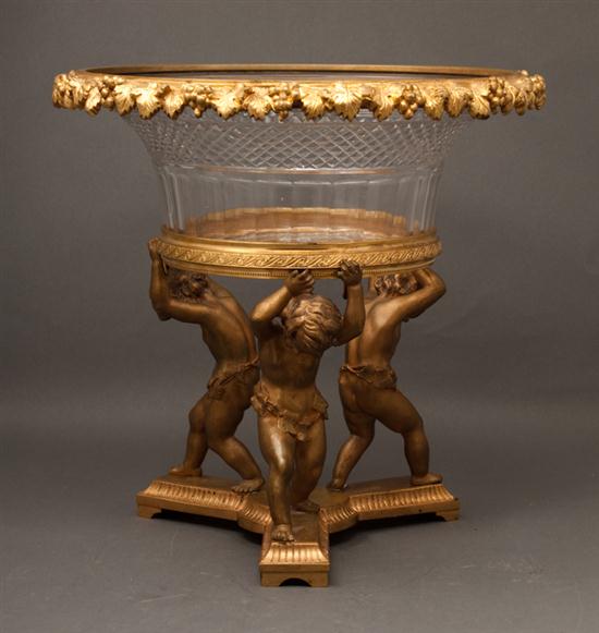 French Rococo style gilt-bronze