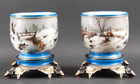 Pair of Porcelain de Paris paint 13a148