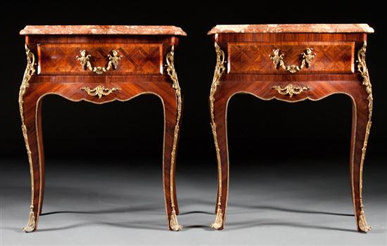 Pair of Louis XV style gilt-metal-mounted