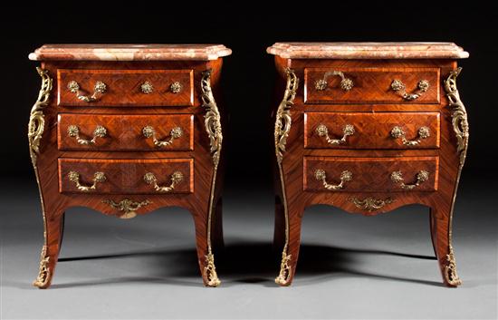 Pair of Louis XV style gilt-metal-mounted