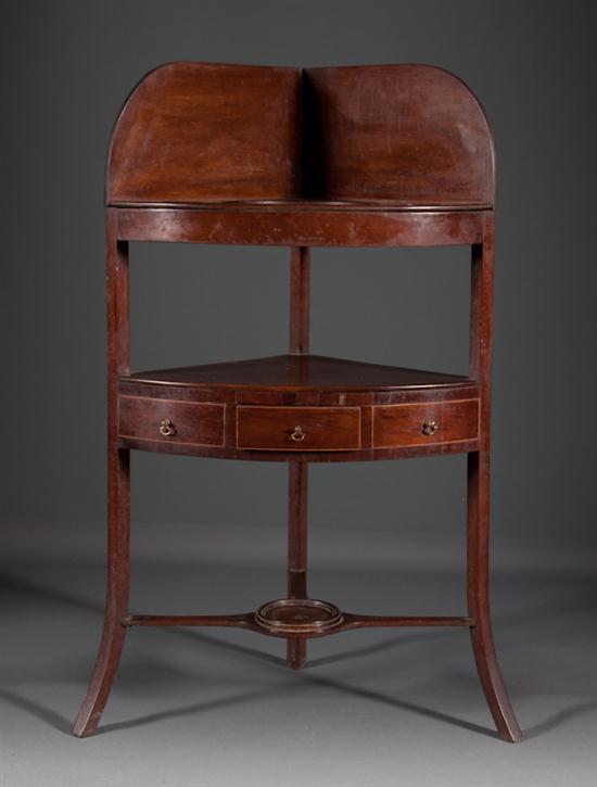 George III mahogany corner washstand 13a16f