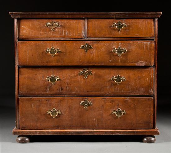 George I banded walnut chest of